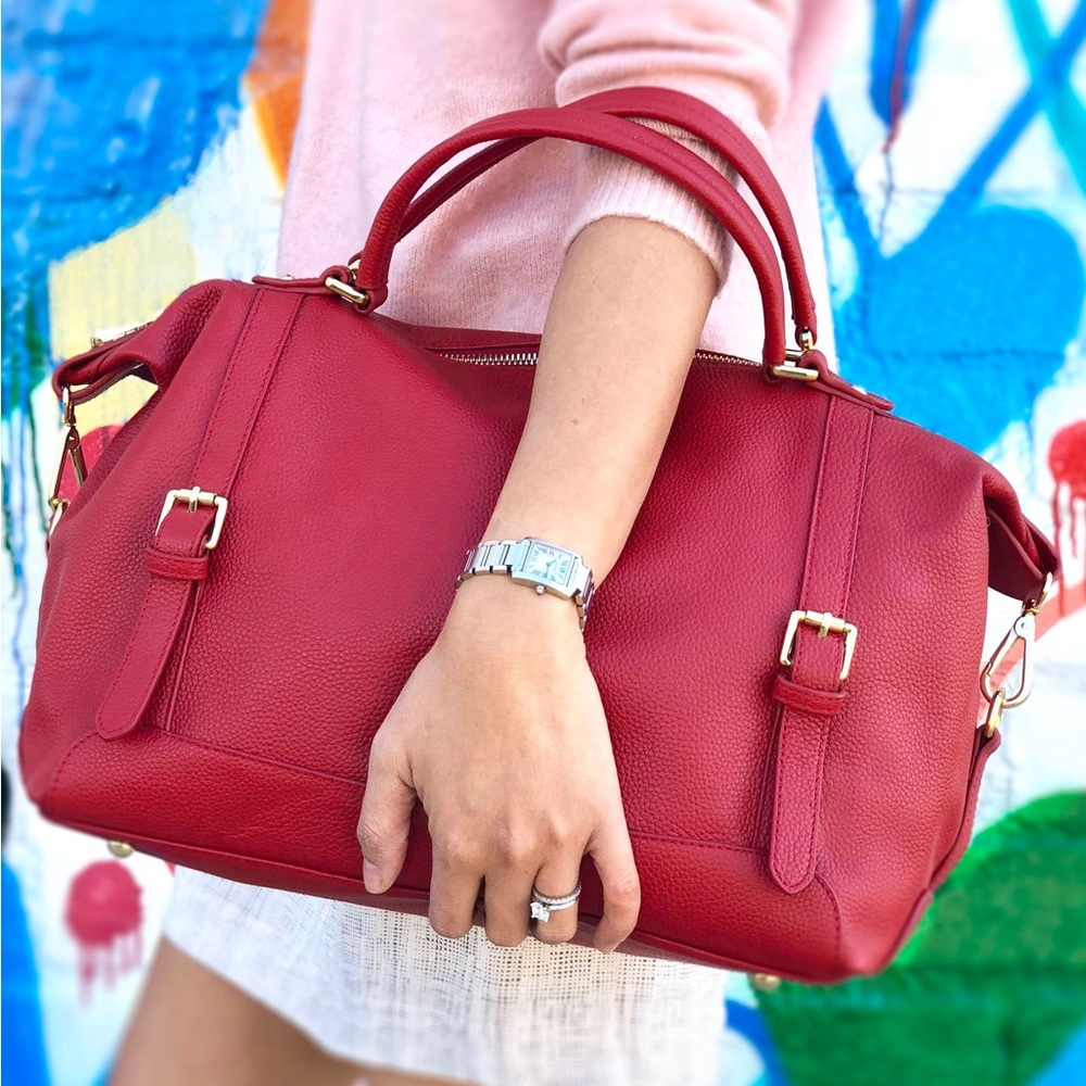NEW Ora Delphine Leather Satchel Crossbody Bag!